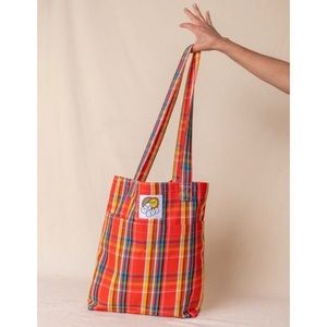 Big Bud Press everyday tote in red plaid
